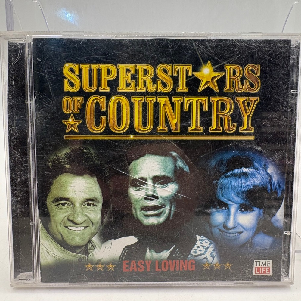 Time Life Superstars of‎ Country Easy Loving 2 CD Set Johnny Cash Willie Nelson